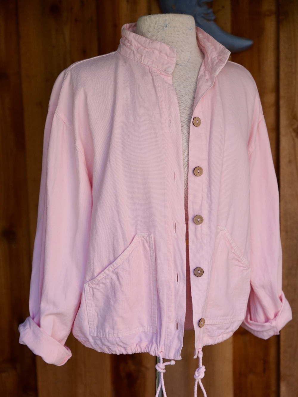 Sea Breeze Of California 100% Cotton Pink Beach Jacket Made In USA Woman's S